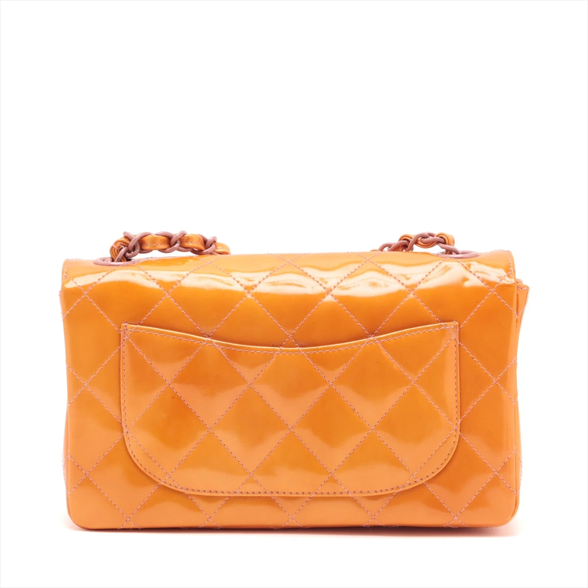 シャネル マトラッセ パテントレザー シングルフラップ シングル