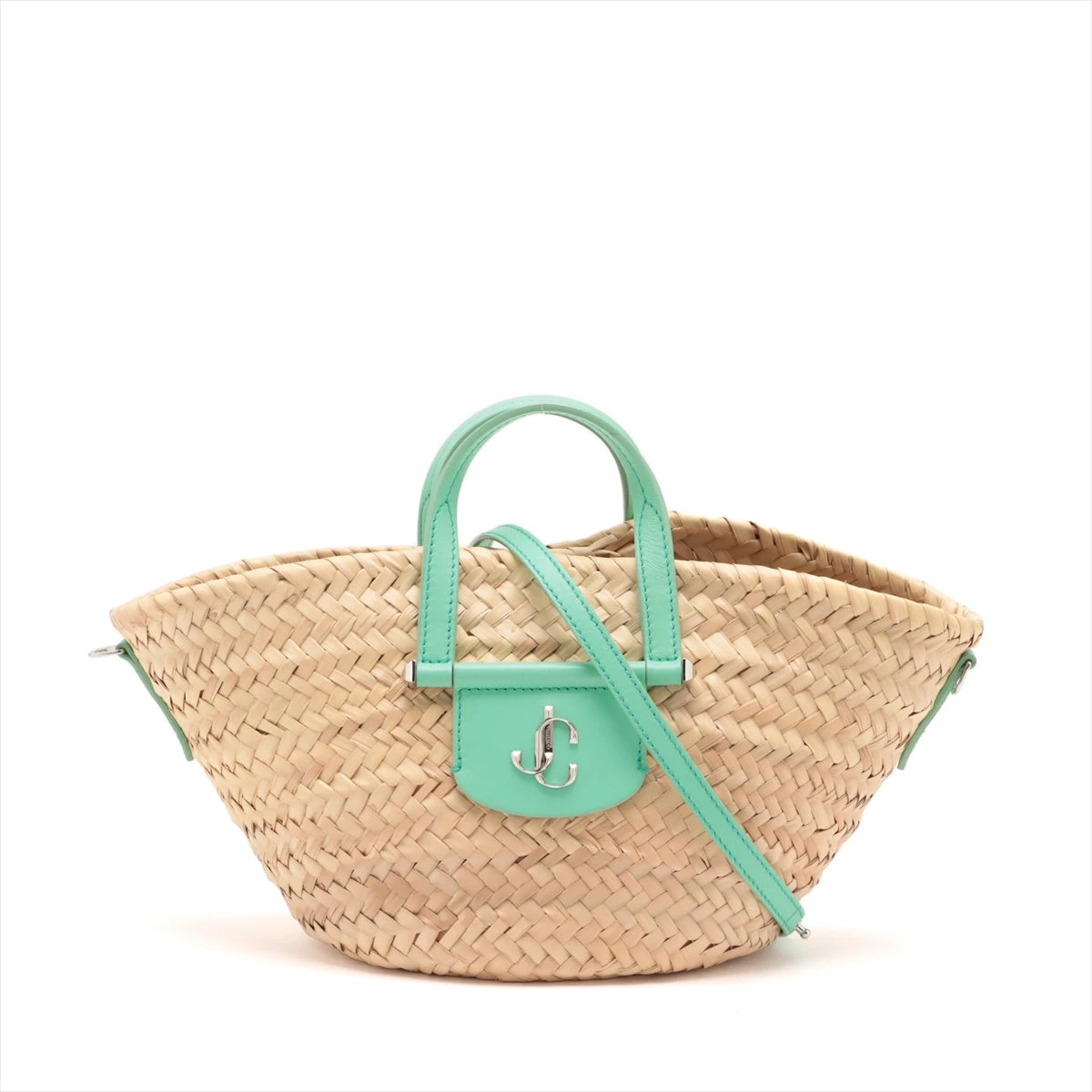 JIMMY CHOO ジミーチュウ チラつい トートバッグ グレージュ シルバー  