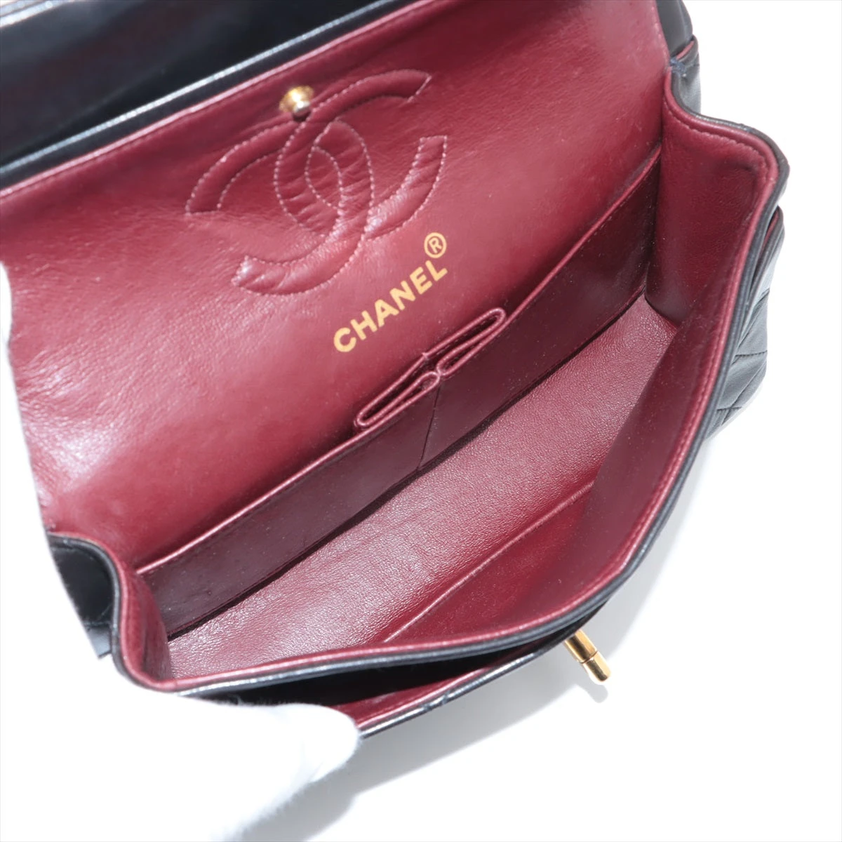 【美品】シャネル　マトラッセ　ダブルフラップ　ラムスキン シャネル マトラッセ25 ラムスキン ダブルフラップ ダブル