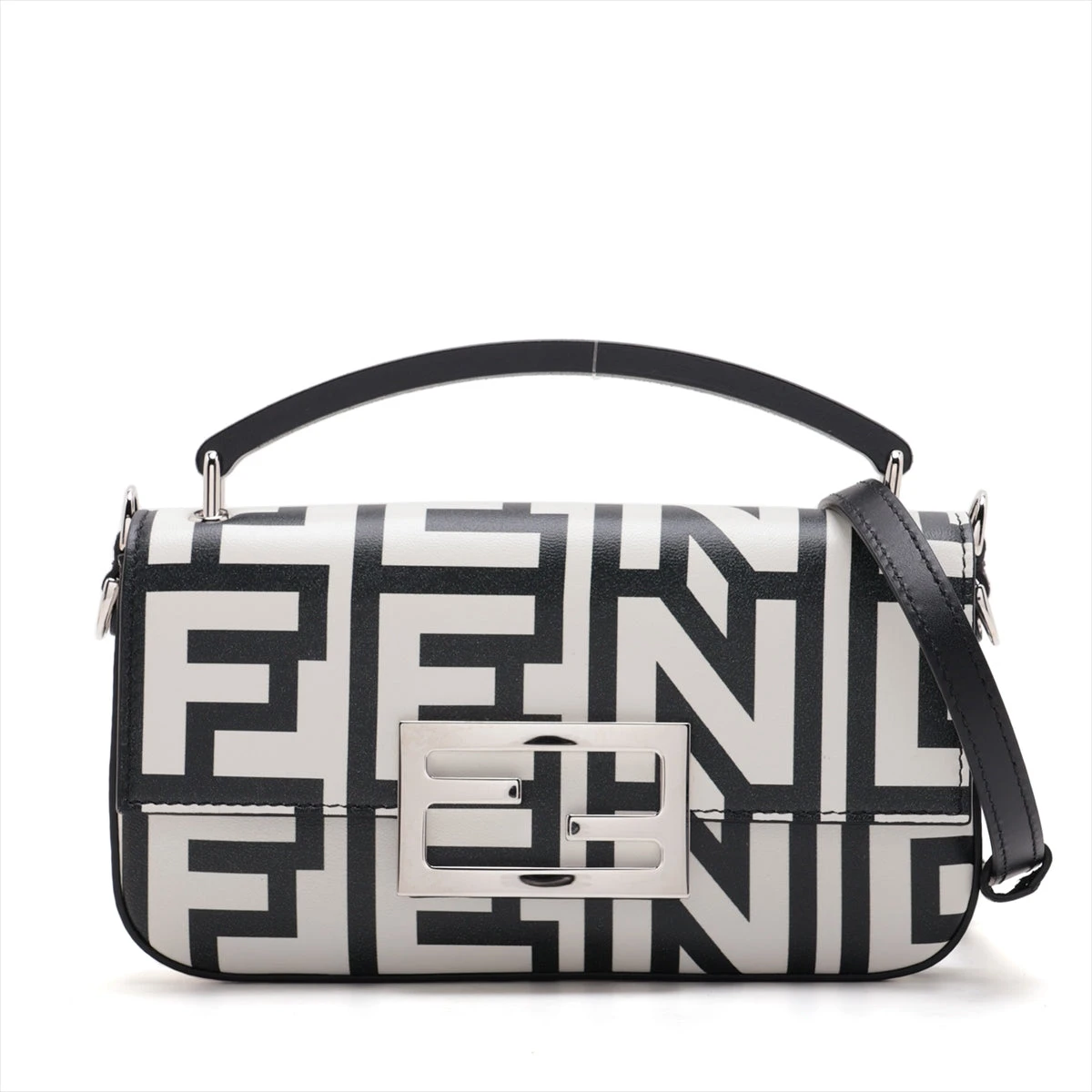 Fendi ブラック マンマバケット フェンディ マンマバケット レザー 2WAYショルダーバッグ