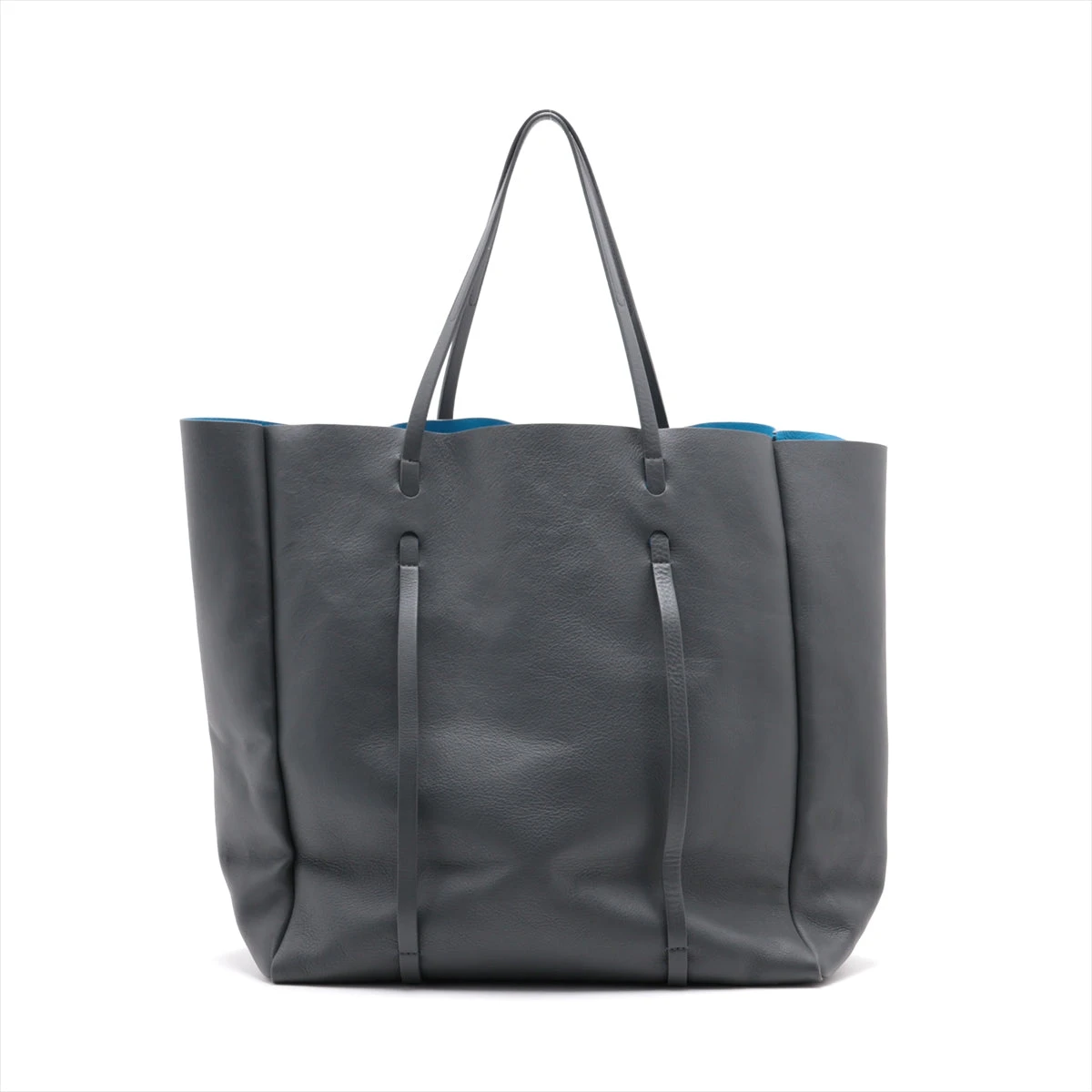 美品 バレンシアガ エブリデイ トートバッグ S グレー レザー ポーチ ミラー BALENCIAGA バレンシアガ エブリデイトートS グレー レザー