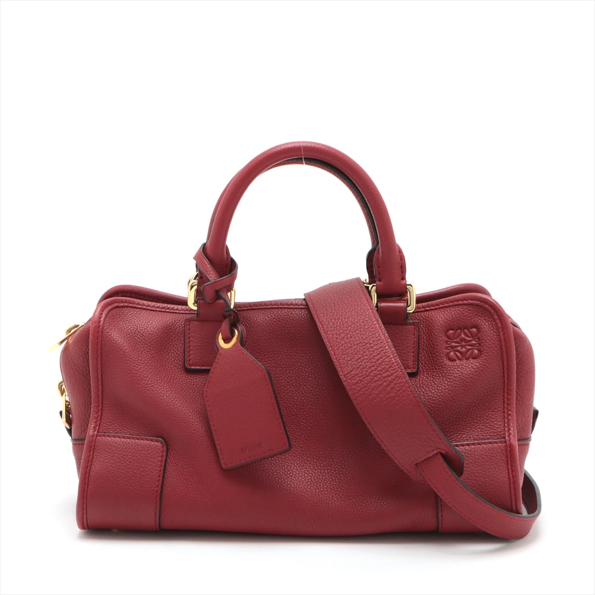 ロエベ アマソナ28 レザー 2WAYハンドバッグ ボルドー A2961354｜中古