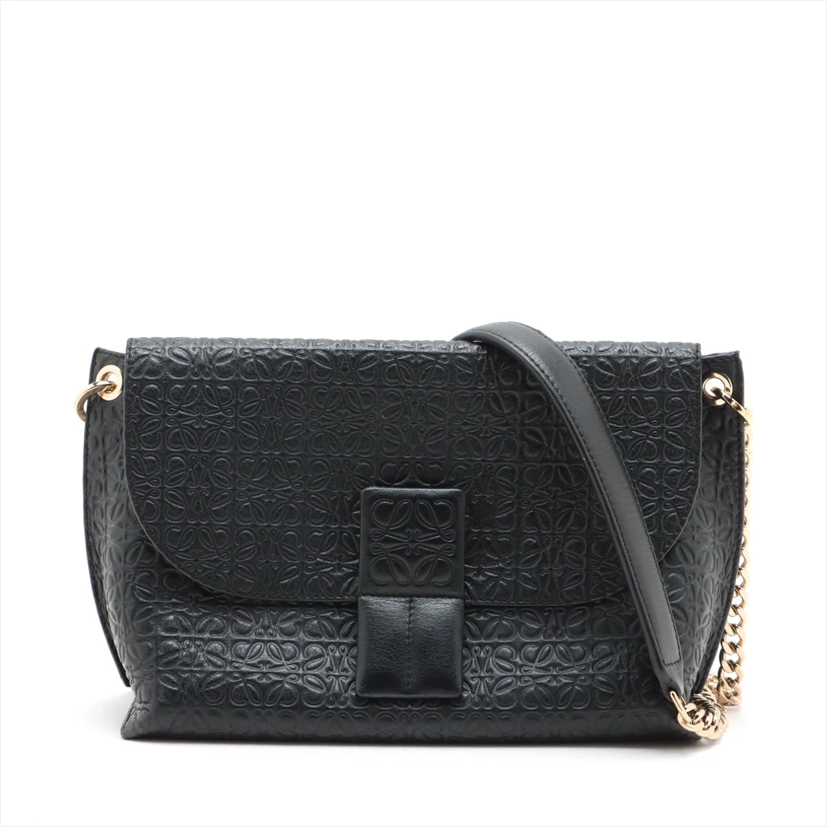■LOEWE■ショルダーバッグ　リピートアナグラム　ベージュ　レザー　チェーン ロエベ リピートアナグラム アベニュー レザー チェーン