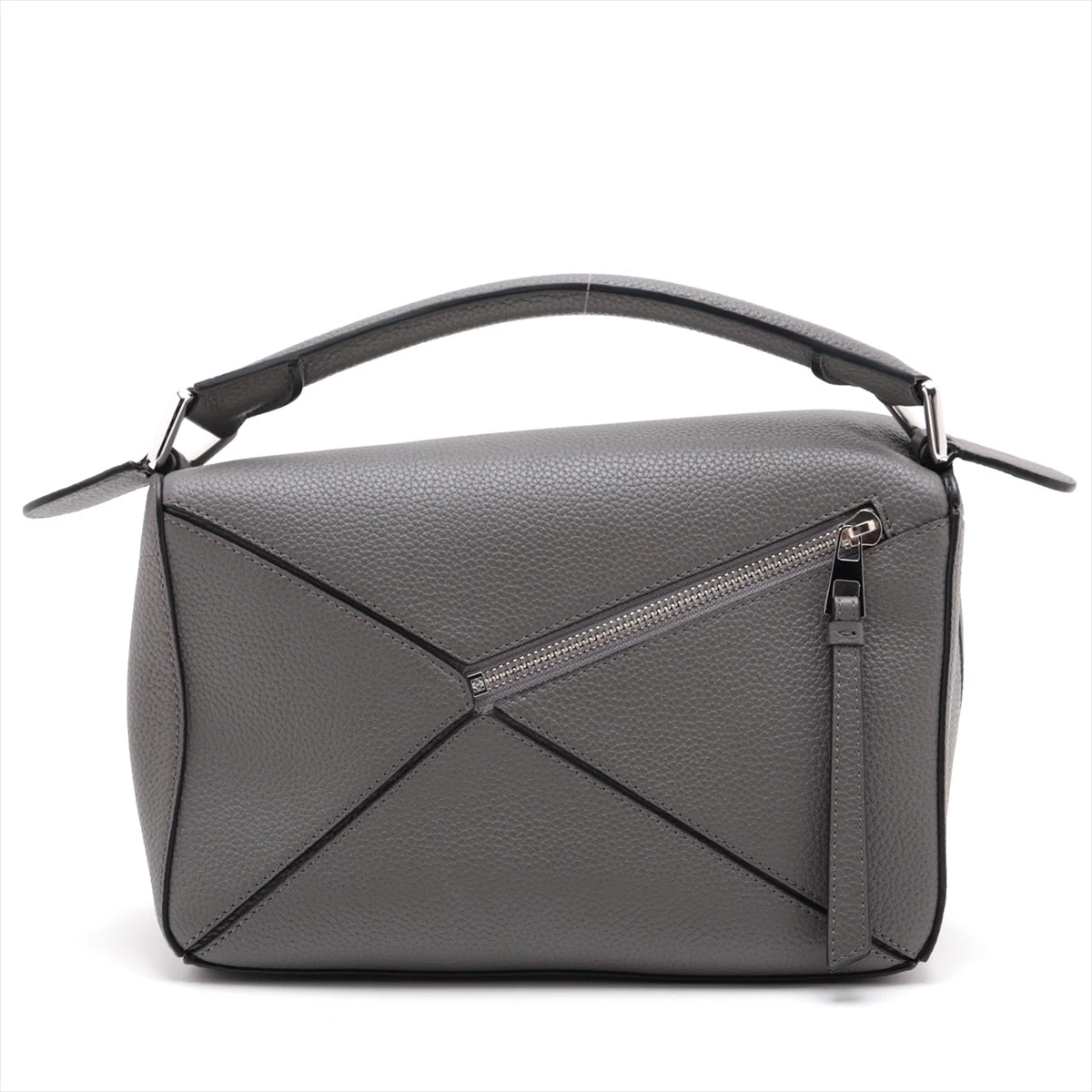 ロエベ パズルバッグ スモール レザー 2WAYハンドバッグ グレー