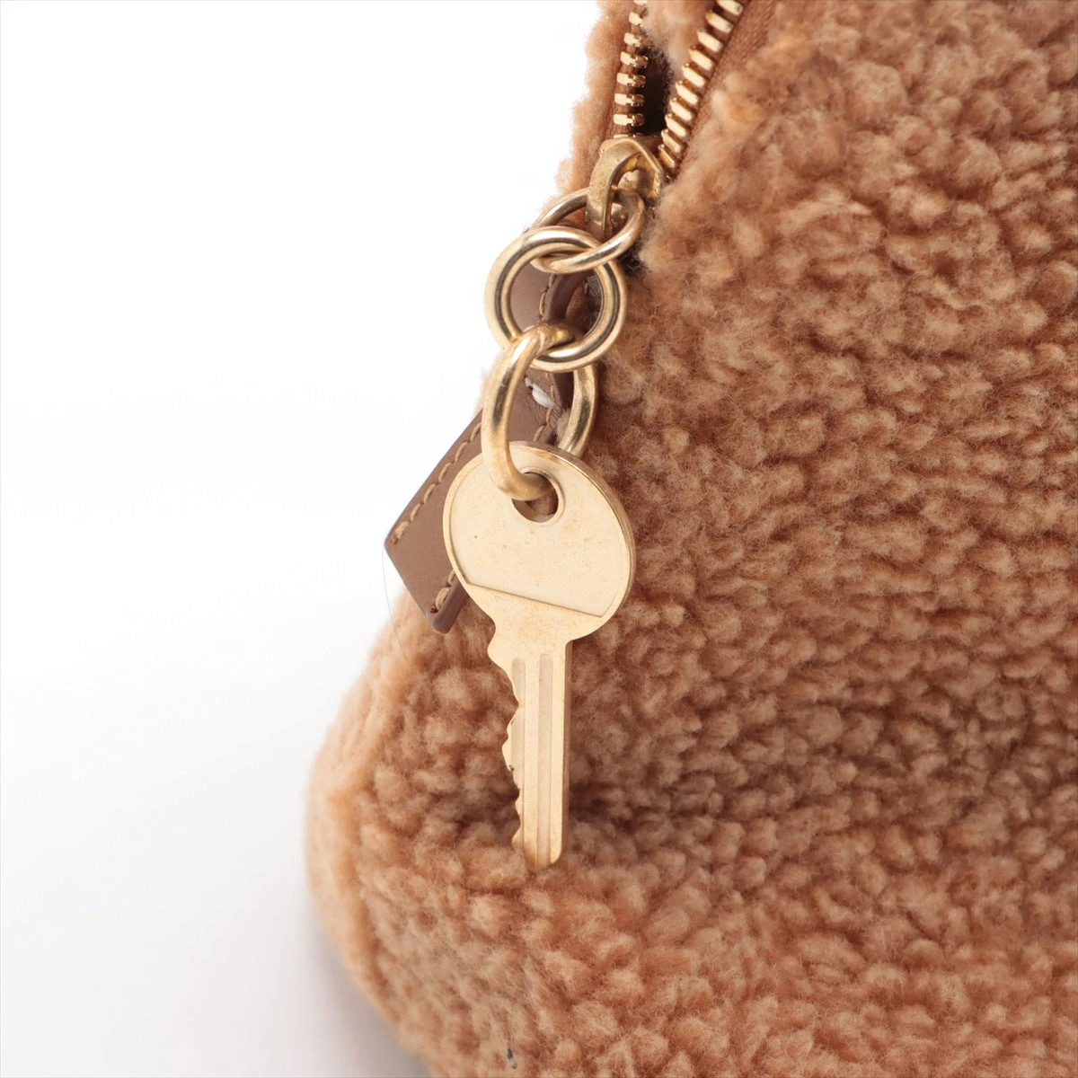 メゾンマルジェラ 5AC エコファー×レザー 2WAYハンドバッグ ブラウン