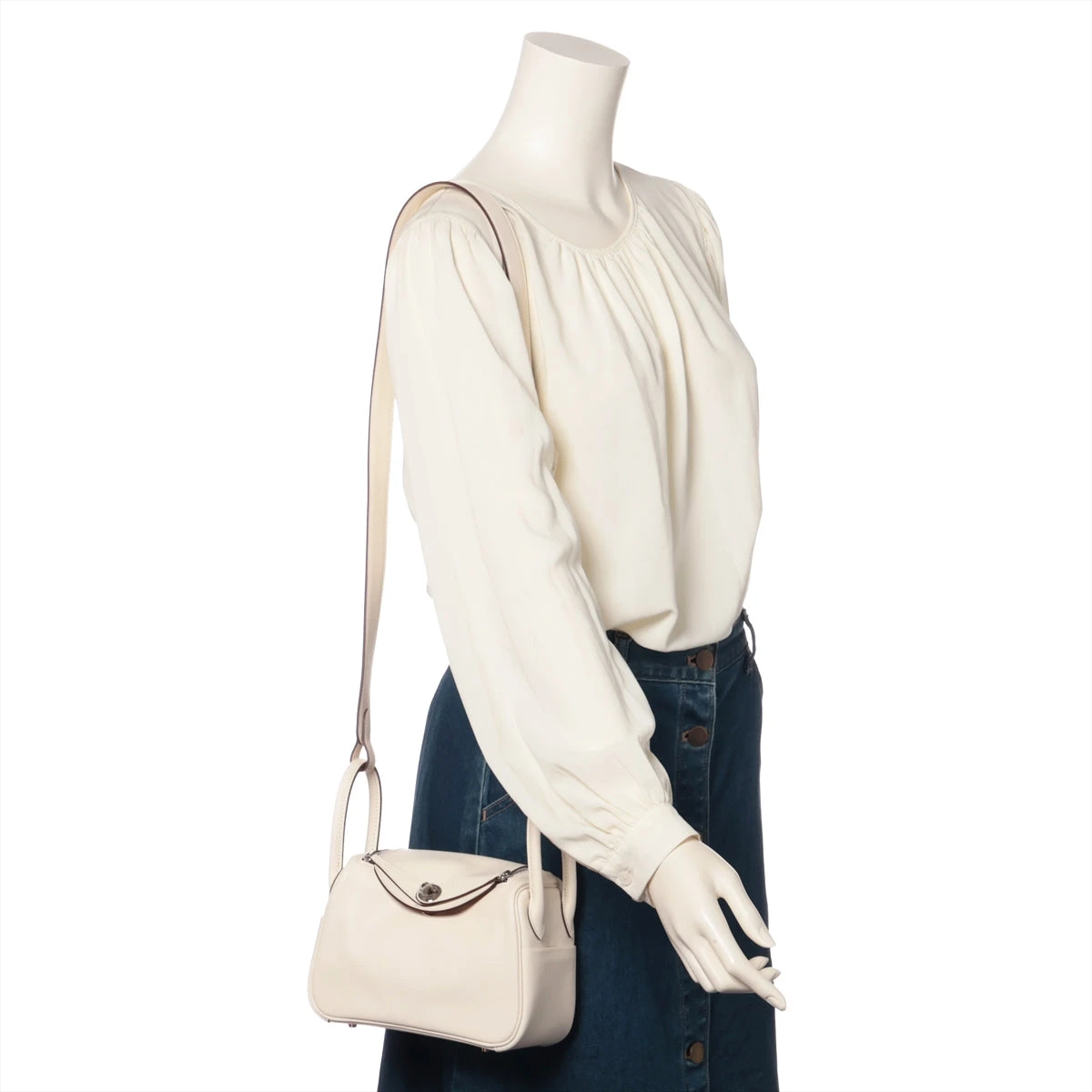 エルメス リンディ ミニ20 ヴェルソ ヴォースイフト セサミ×ナタ  