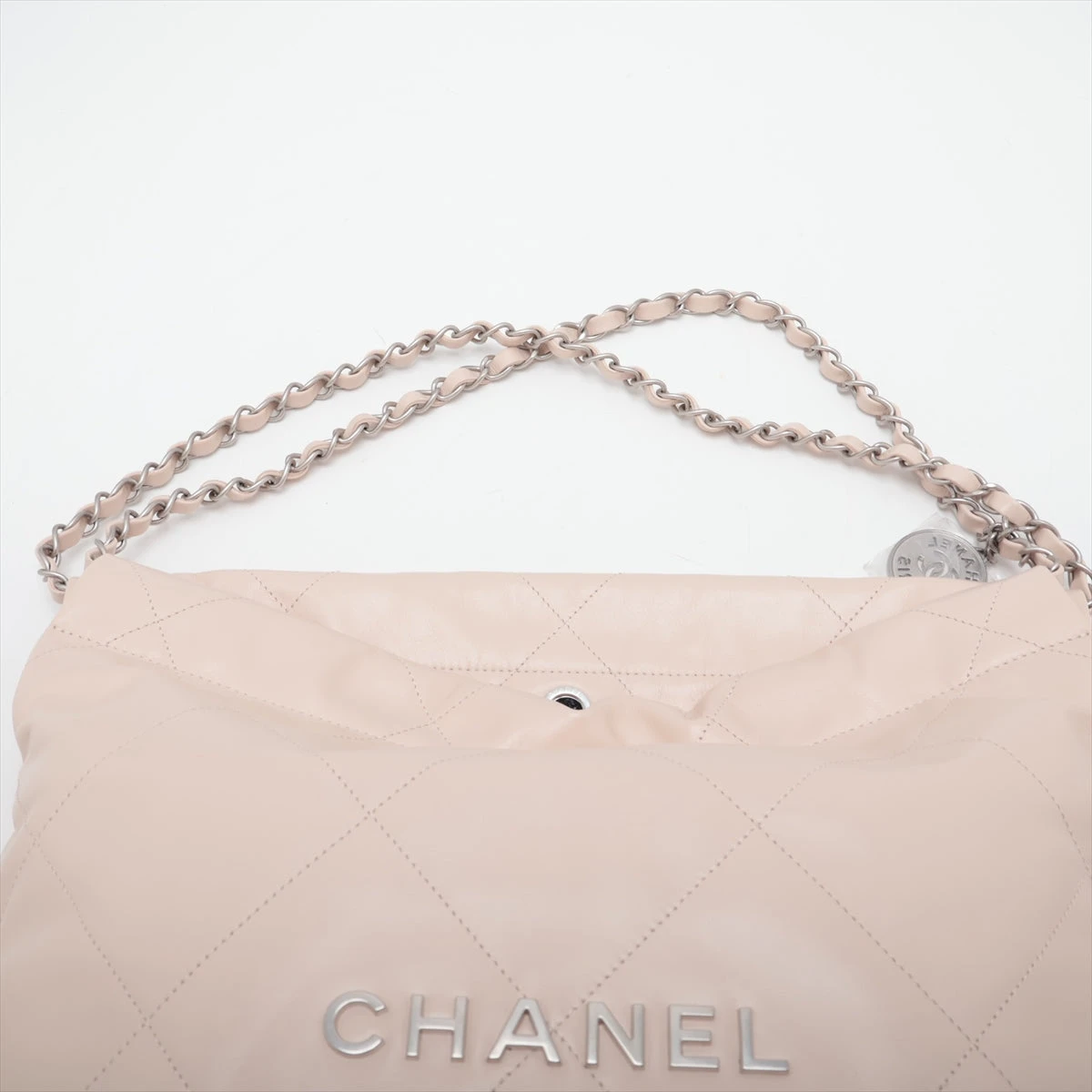 【CHANEL】CHANEL22チェーンショルダー/ベージュ シャネル シャネル22 スモール レザー チェーンショルダーバッグ