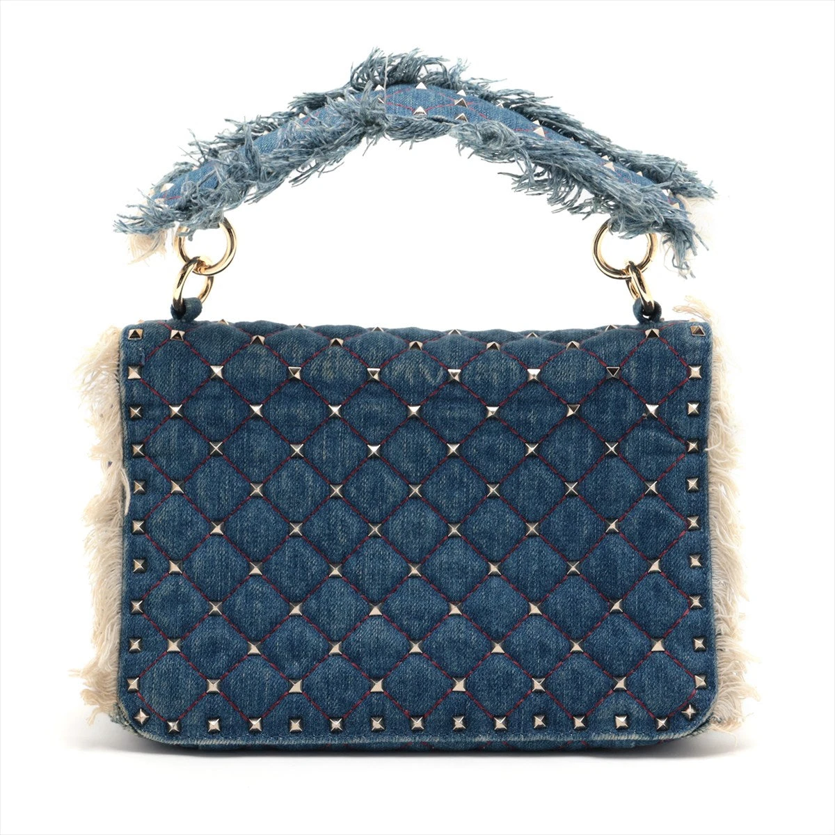 美品 VALENTINO　ヴァレンティノ　スタッズ　デニム　2way　バック ヴァレンティノガラヴァーニ ローマンスタッズ デニム 2WAY