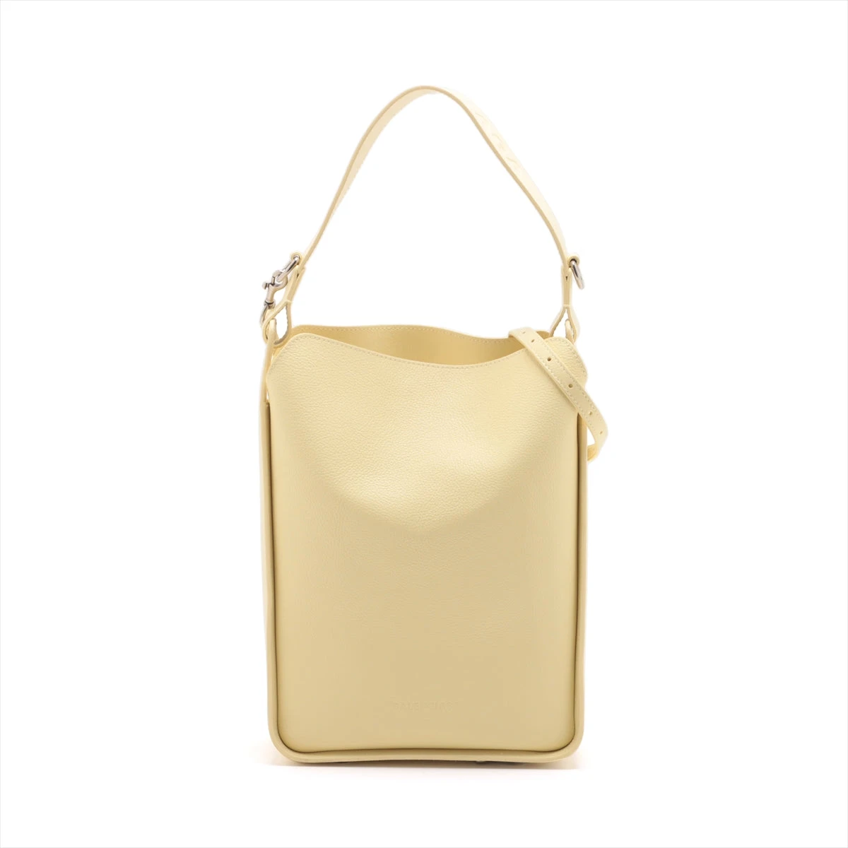 ■2way■BALENCIAGAハンドバッグ ショルダー　イエロー ノースサウス バレンシアガ ノースサウス レザー 2WAYハンドバッグ イエロー