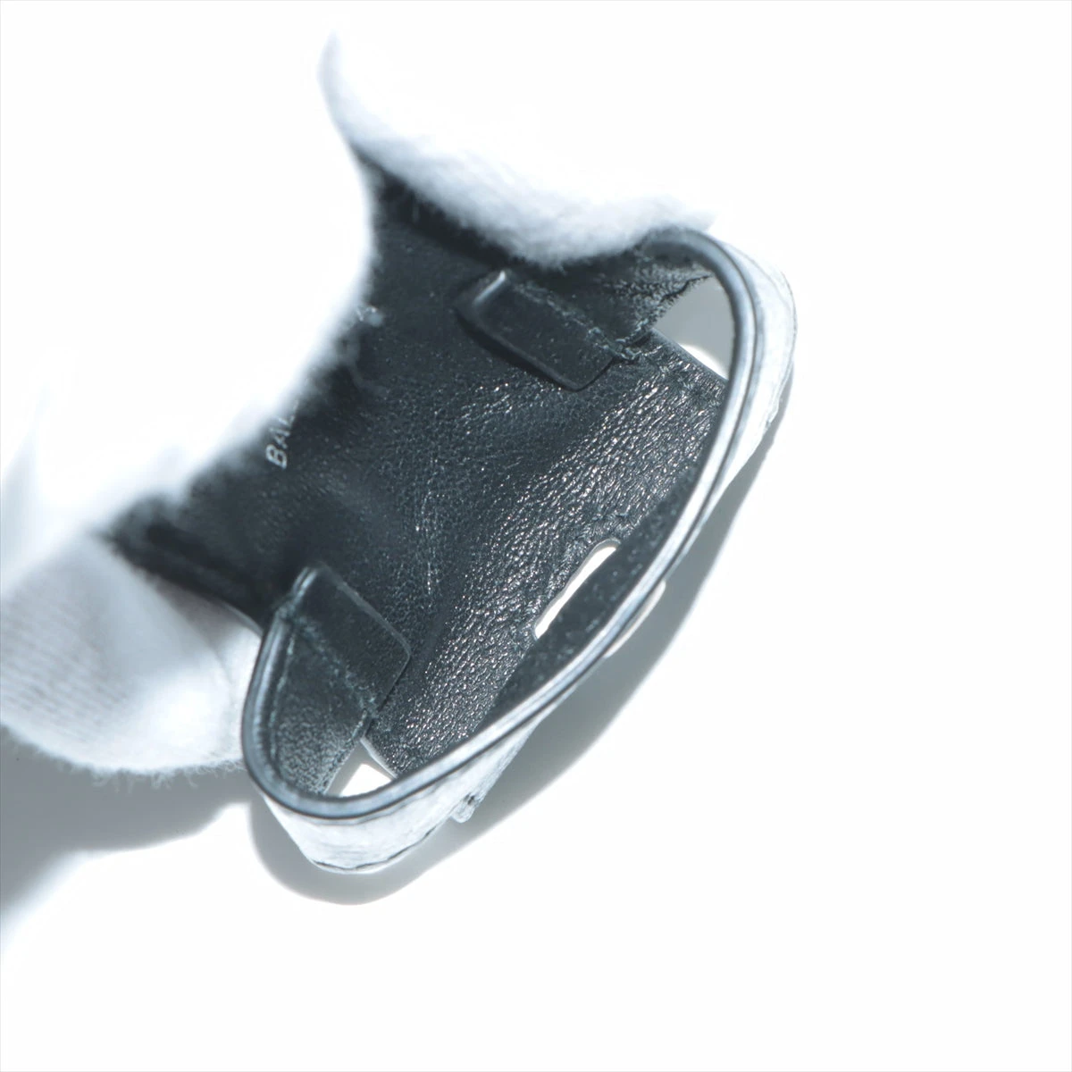 バレンシアガ レザー×スタッズ ショルダーバッグ ブラック 719082