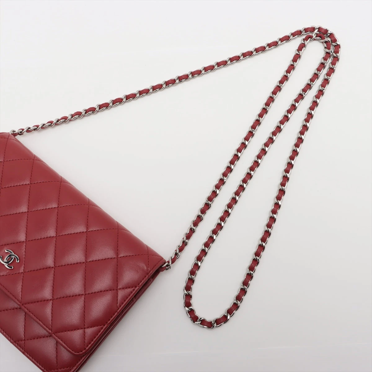 ♡6.8→♡訳アリ美品♡CHANEL コインケース マトラッセ ラムスキン 赤 ♡6.8→♡訳アリ美品♡CHANEL コインケース マトラッセ