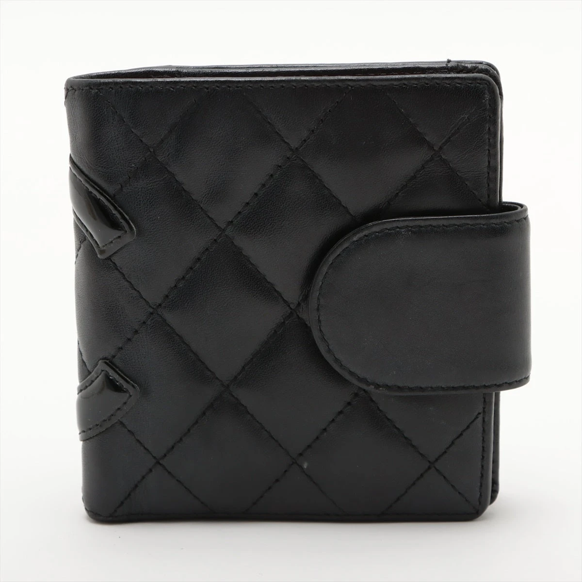 CHANEL カンボンラインコンパクト財布 シャネル カンボンライン カーフスキン コンパクトウォレット