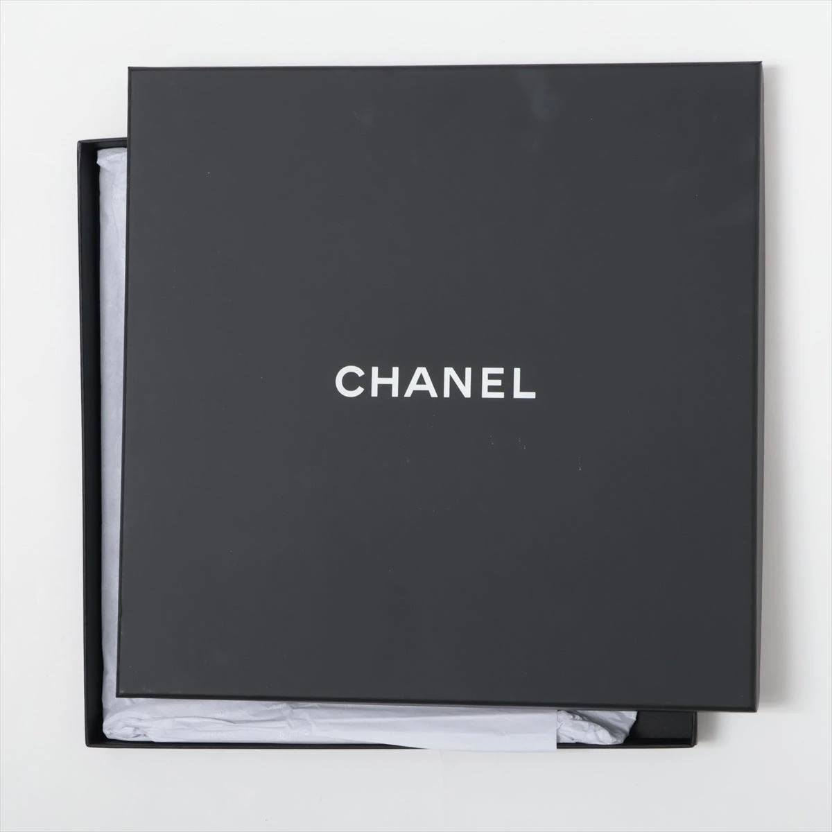 値下げ❗️CHANEL ロゴ入りストール ブラック ダークグレー 100