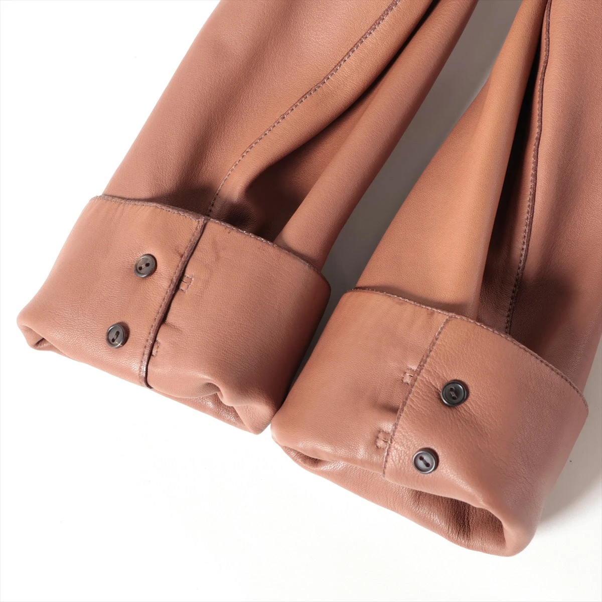 エルメス レザー×シルク レザージャケット 38 レディース