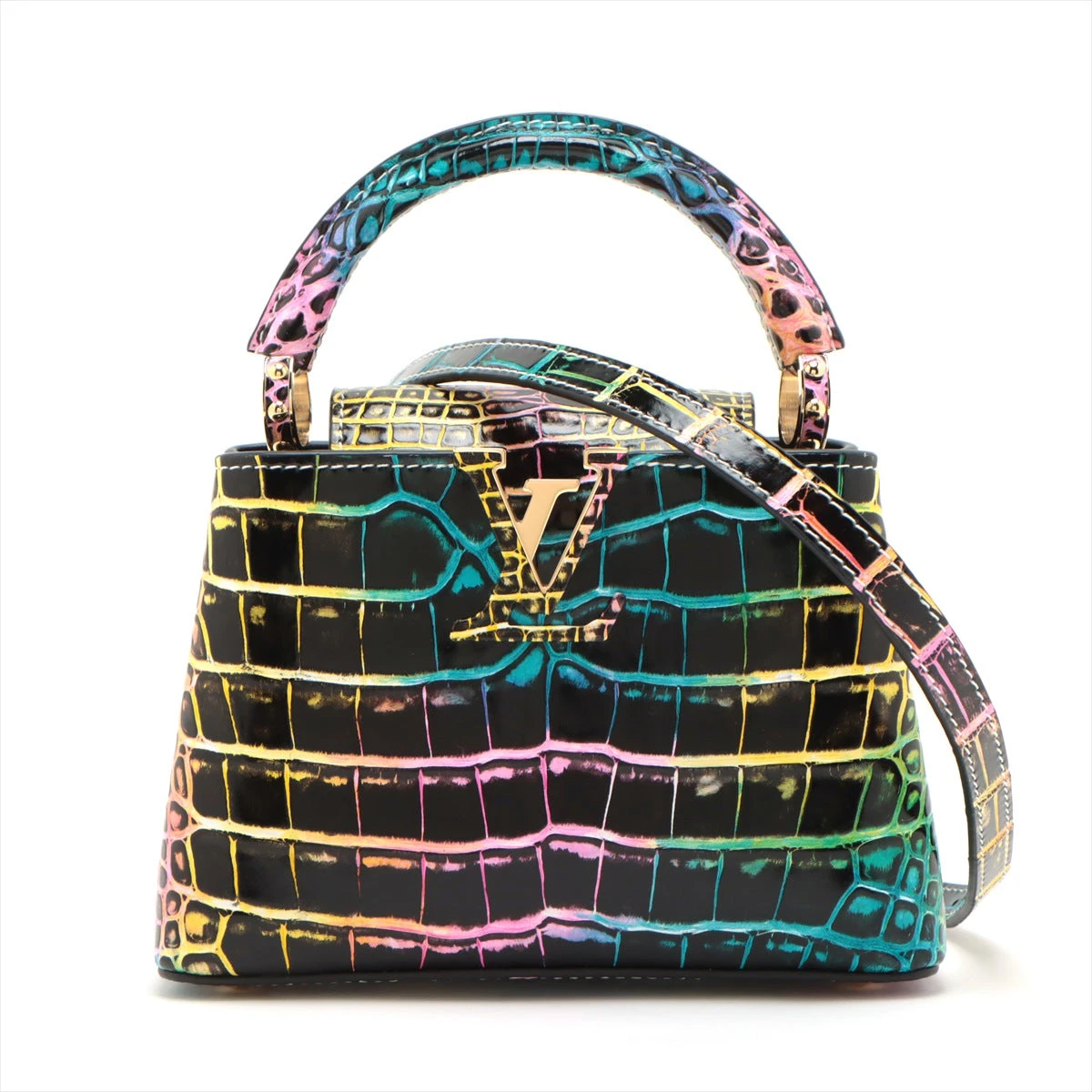 ヴィトン クロコダイルブリリアント カプシーヌMINI 型番不明