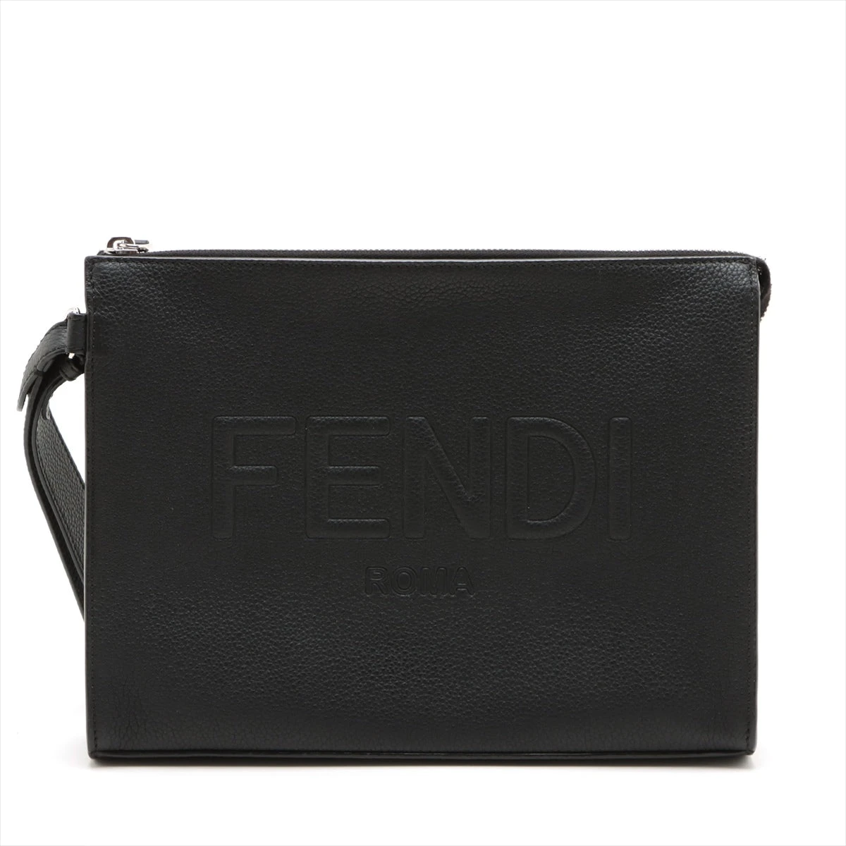 c69【極美品】フェンディ　ファブリック　ズッカ　レザー 黒　クラッチバッグ. フェンディ クラッチバッグ/セカンドバッグ バッグ メンズ
