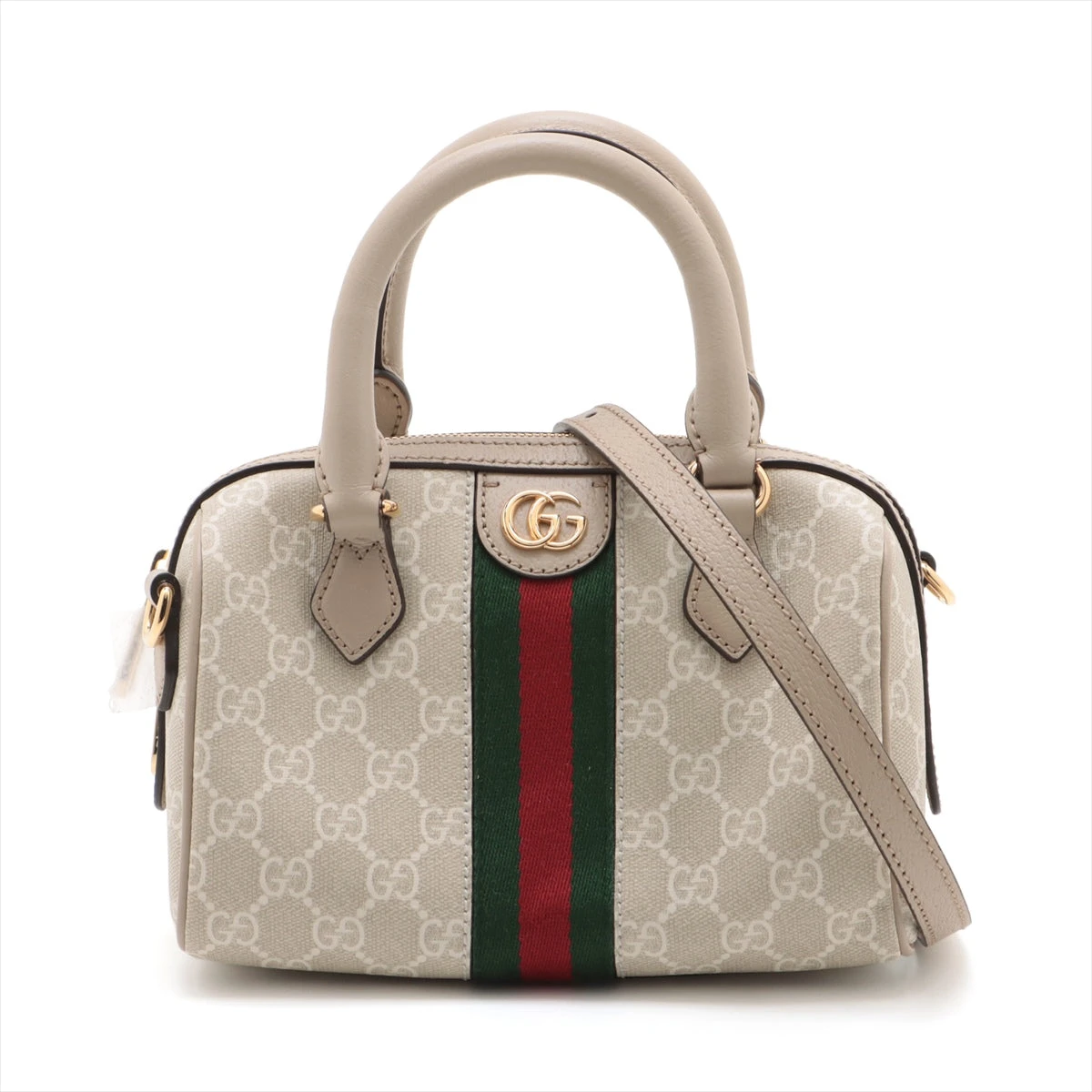 グッチ GGスプリーム オフィディア PVC×レザー 2WAYハンドバッグ  