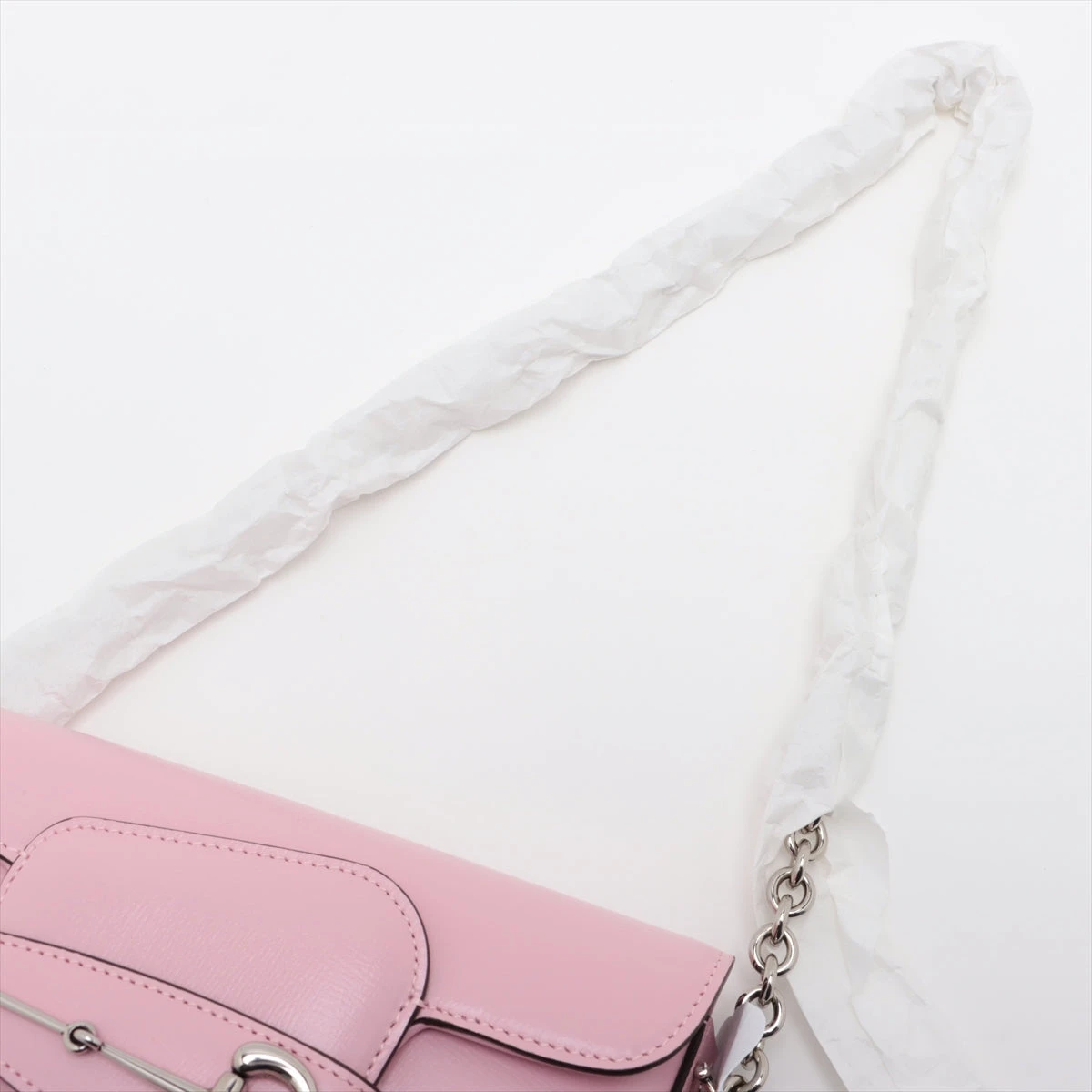 GUCCI ホースビット チェーン レザー バッグ ピンク GUCCI】グッチ『ホースビット チェーンクラッチバッグ』114923