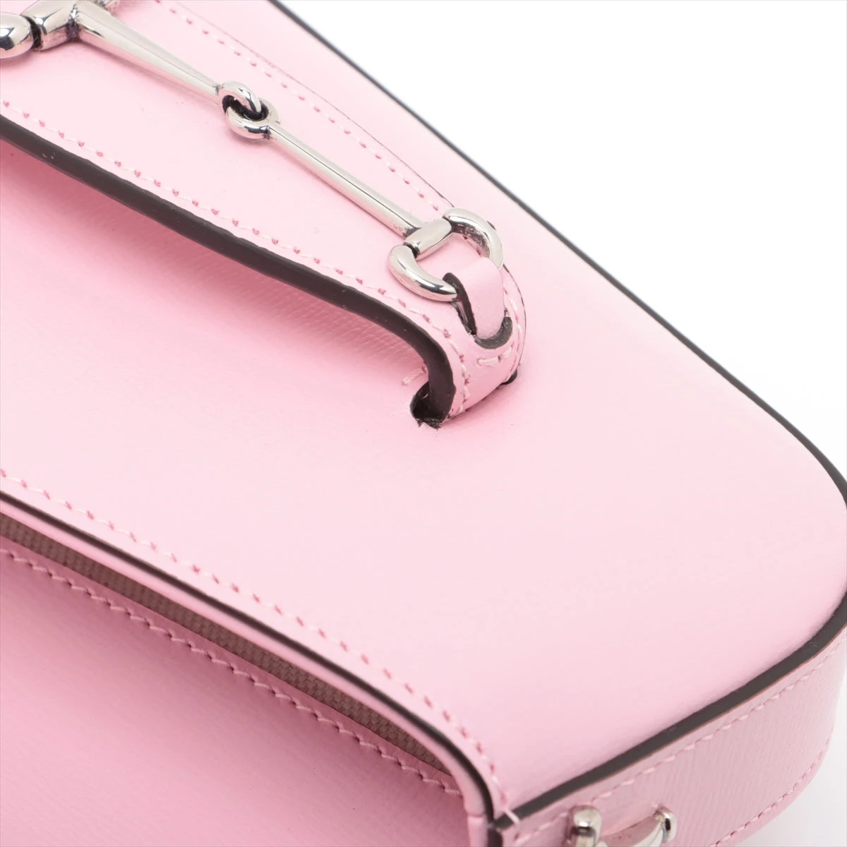 GUCCI ホースビット チェーン レザー バッグ ピンク グッチ ホースビット1955 レザー 2WAYショルダーバッグ ピンク
