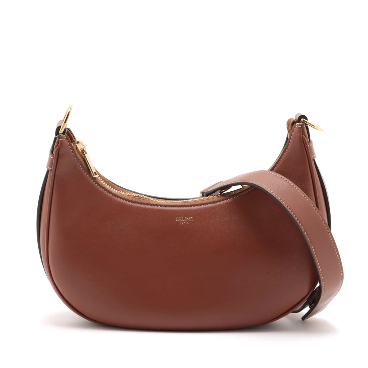 CELINE ブラウン ショルダーバッグ CELINE ブラウンレザーショルダーバッグ 【公式通販】