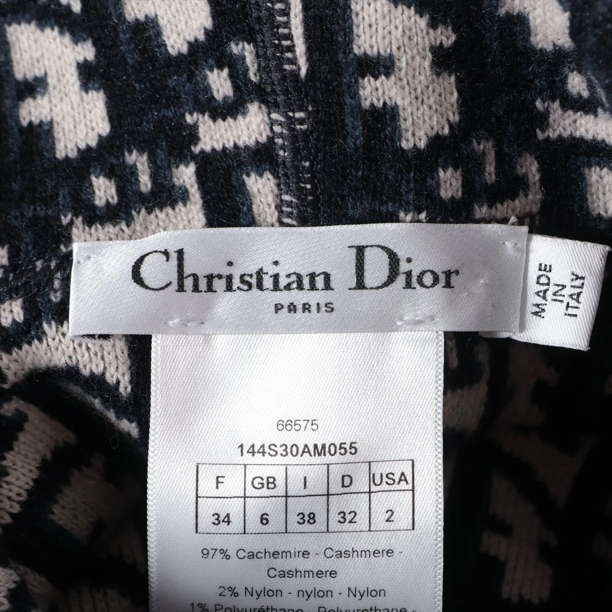 パピヨン クリスチャンディオール オブリーク トロッター カシミヤポンチョ 中古・古着通販】Christian Dior (クリスチャン ディオール) カシミヤ