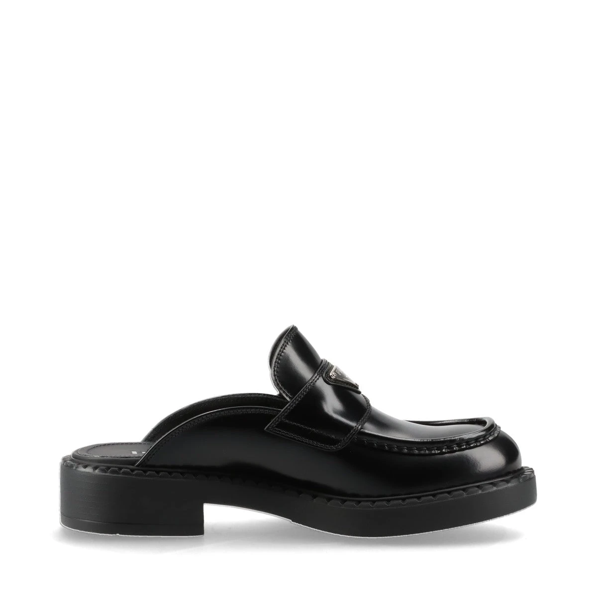 【PRADA】レザーミュール Prada レザーミュール | ブラック | FARFETCH JP