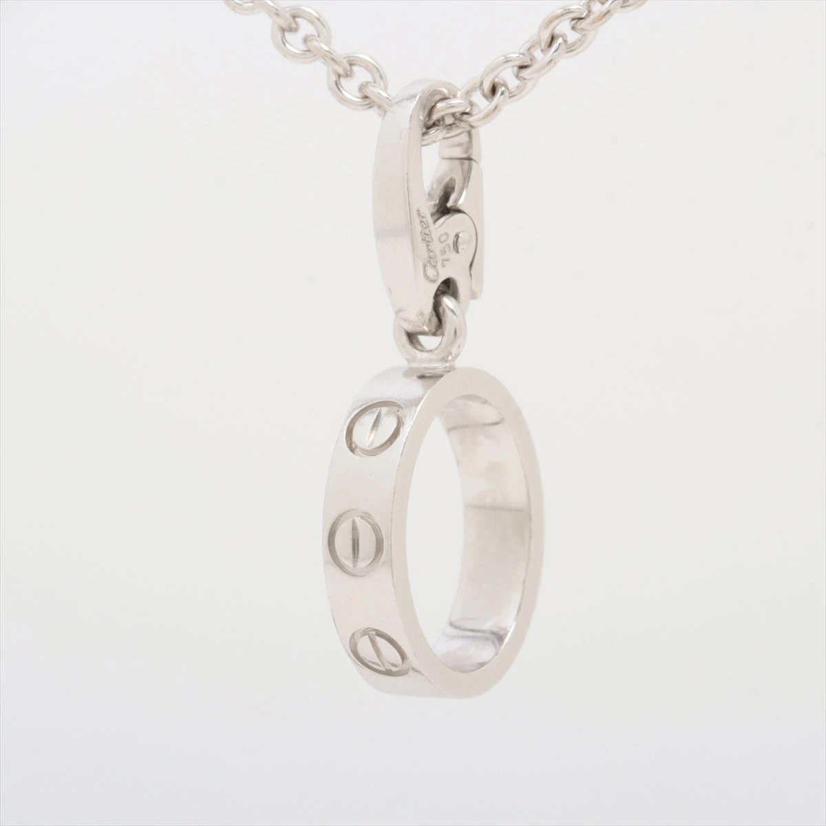 美品　カルティエ　ホワイトゴールド　750　ラブ　チャーム　ペンダントトップ カルティエ(CARTIER)カルティエ ラブチャーム ペンダントトップ