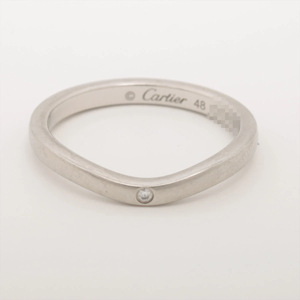 カルティエ バレリーナ カーブ ウェディング 3P ダイヤ リング