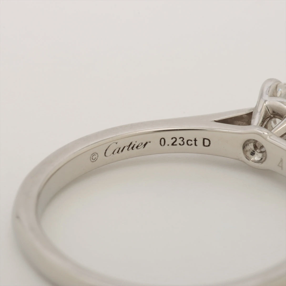 カルティエ ソリテール1895 ダイヤ リング Pt950 2.9g 0.23 48 