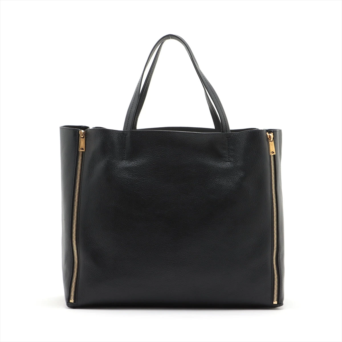 CELINE セリーヌ ホリゾンタルカバ レザートートバッグ ブラック