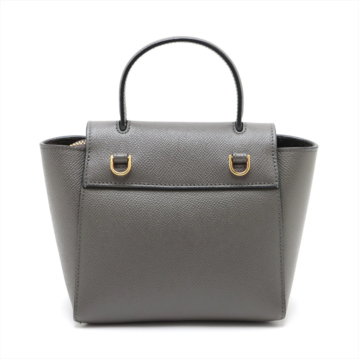 CELINE セリーヌ ピコ ベルトバッグ 2WAY ハンドバッグ グレー セリーヌ ベルトバッグ ピコ レザー 2WAYハンドバッグ グレー