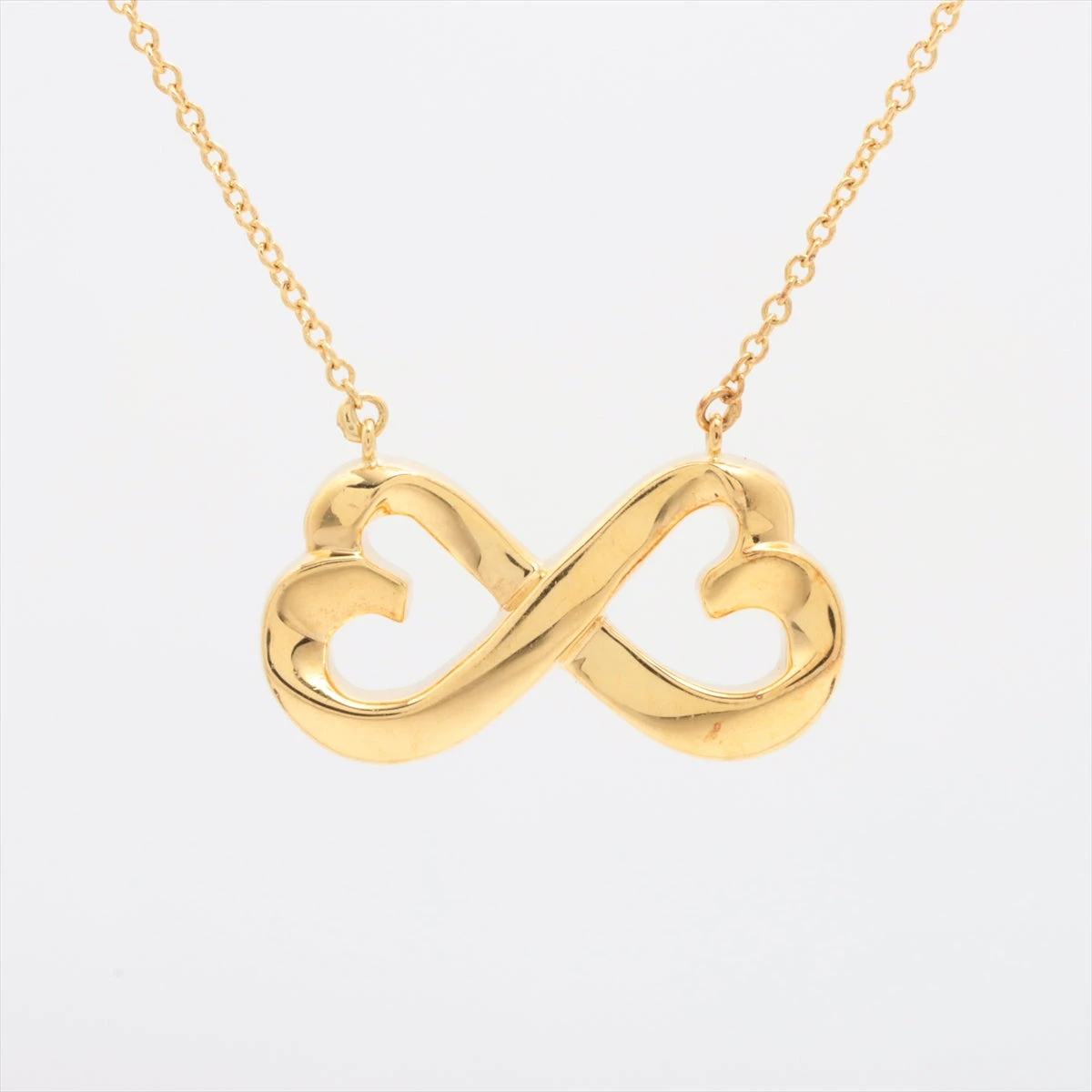 ティファニー ダブルラビングハート ネックレス 750(YG) 5.5g A2983951  