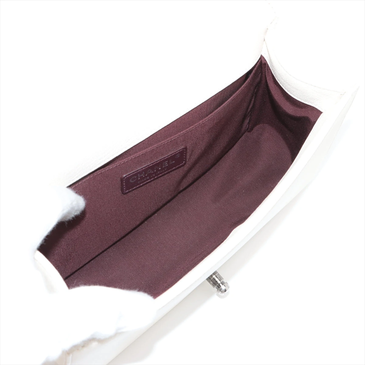 シャネル ボーイシャネル25 レザー×パテント チェーンショルダー