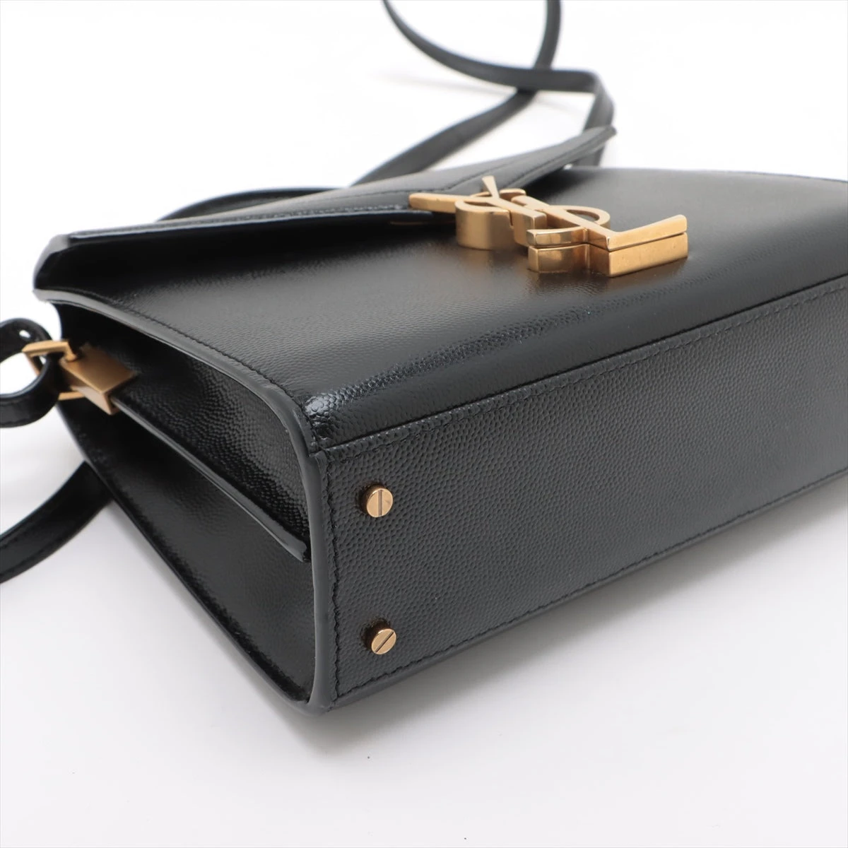美品　サンローラン　パリ　レザー　2way  ハンドバッグ　ブラック サンローラン スモールカバス 2way ハンドバッグ レザー