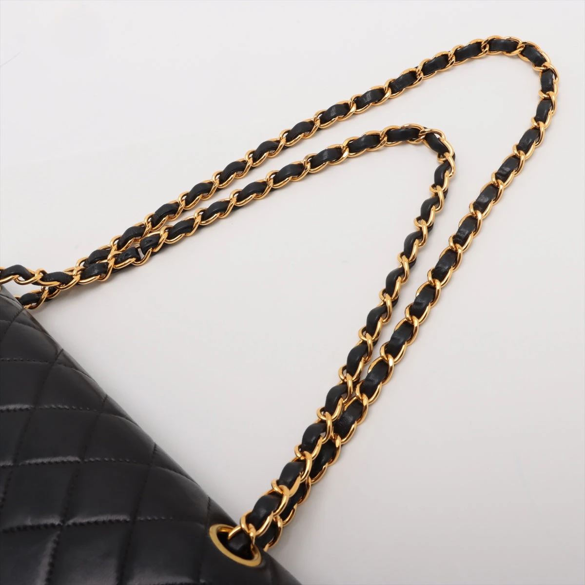 CHANEL マトラッセ ダブルフラップ ラムスキン ブラック ゴールド金具 マトラッセ 未使用 シャネル 25 キャビアスキン ダブルフラップ