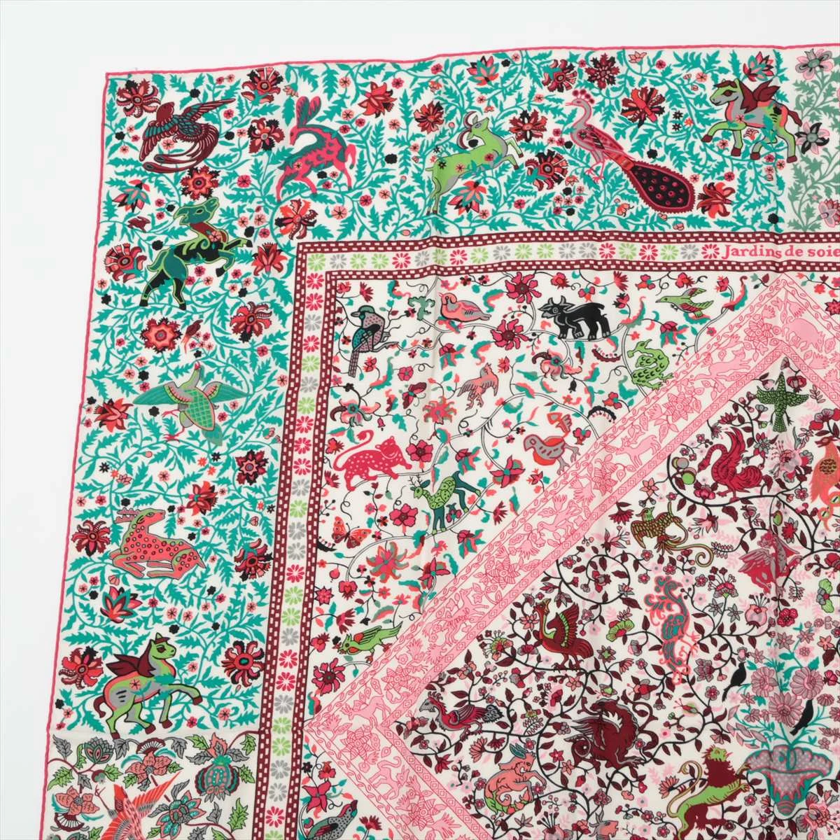 エルメス　Jardin Créole シルクスカーフ HERMES エルメス カレ90 JARDIN CREOLE クレオルの楽園 スカーフ