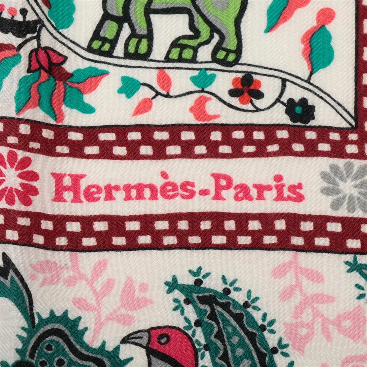 エルメス カレジェアン Jardins de Soie シルクの庭 スカーフ