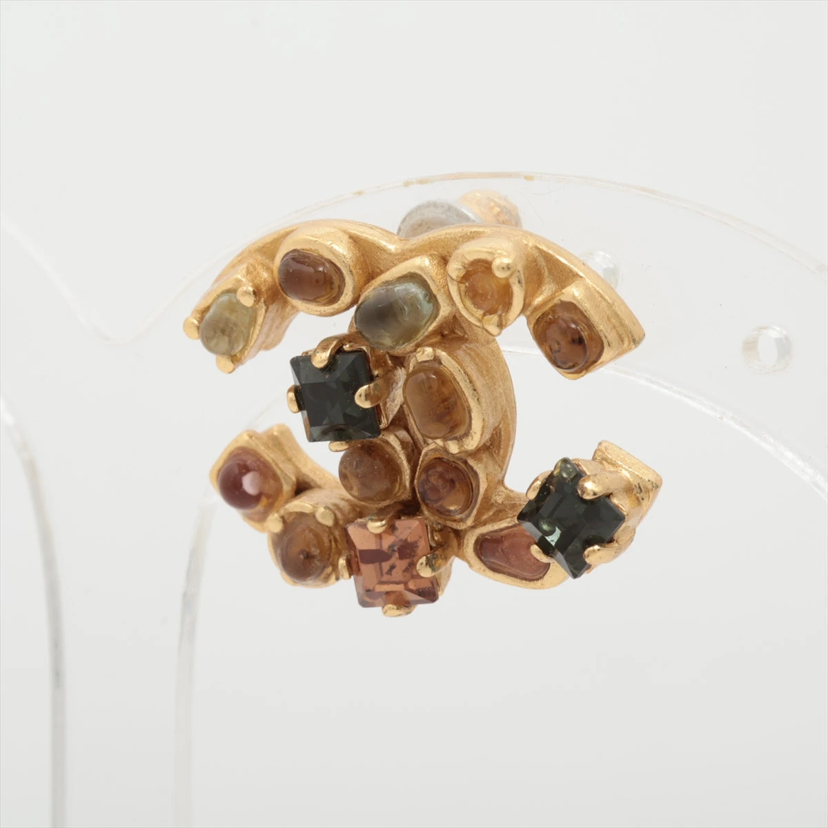 【専用ページ】CHANEL 片耳ピアス　ココマーク　ラインストーン 正規品】CHANEL シャネル ココマーク ラインストーン ピアス