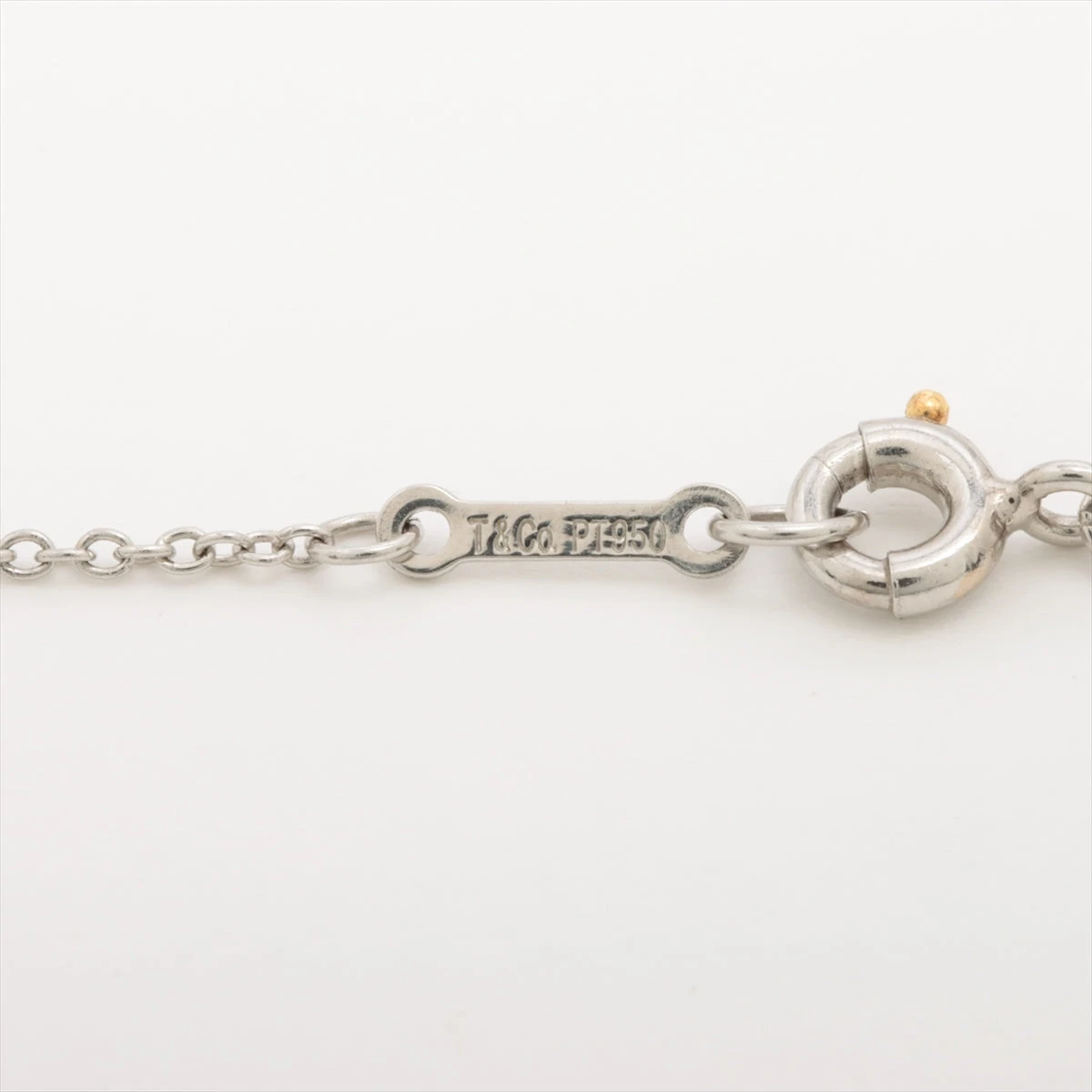 PT950　ダイヤ　ステーションネックレス PT950 ベゼル ダイヤモンド ステーション ネックレス 45cm