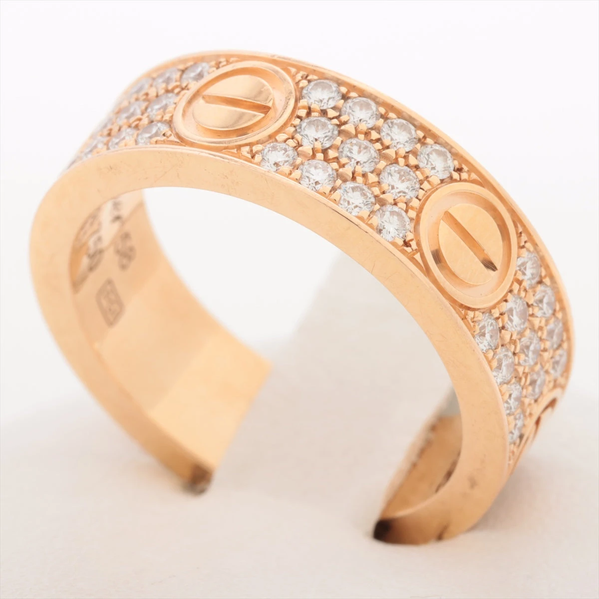カルティエ ラブ パヴェ ダイヤ リング 750(PG) 11.0g 58 CRB4087658