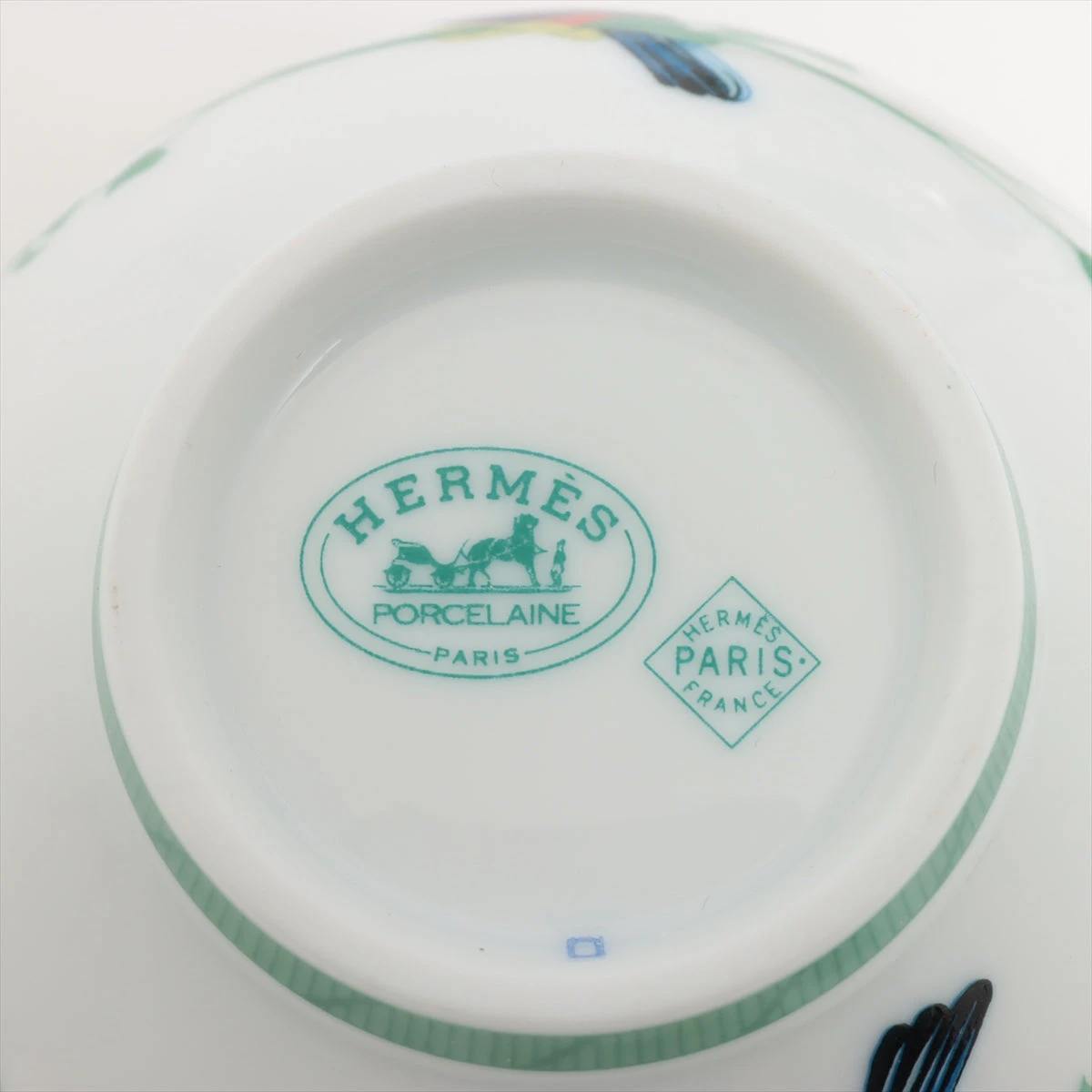 エルメス・トゥカン 8cm正方形皿 3羽 0368 8cm