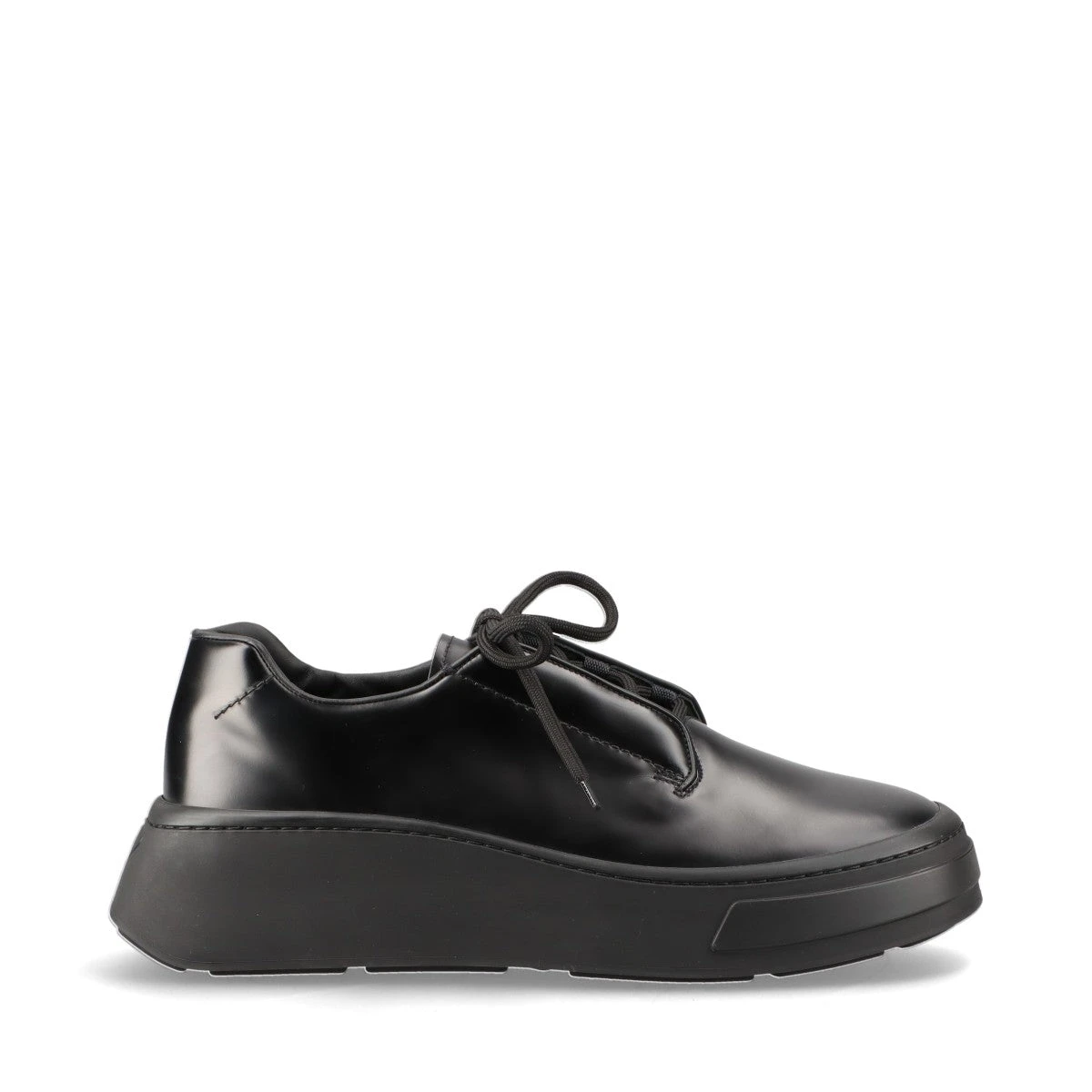 プラダ レザー スニーカー 9.5 メンズ ブラック 2EG312 厚底