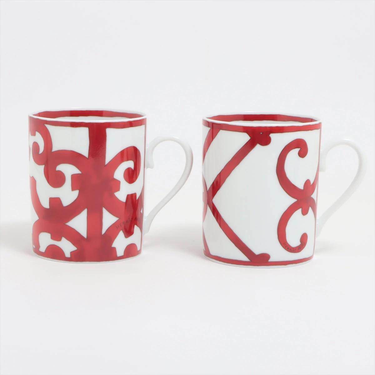 エルメス ガダルキヴィール マグカップ 陶器 レッド 2点セット