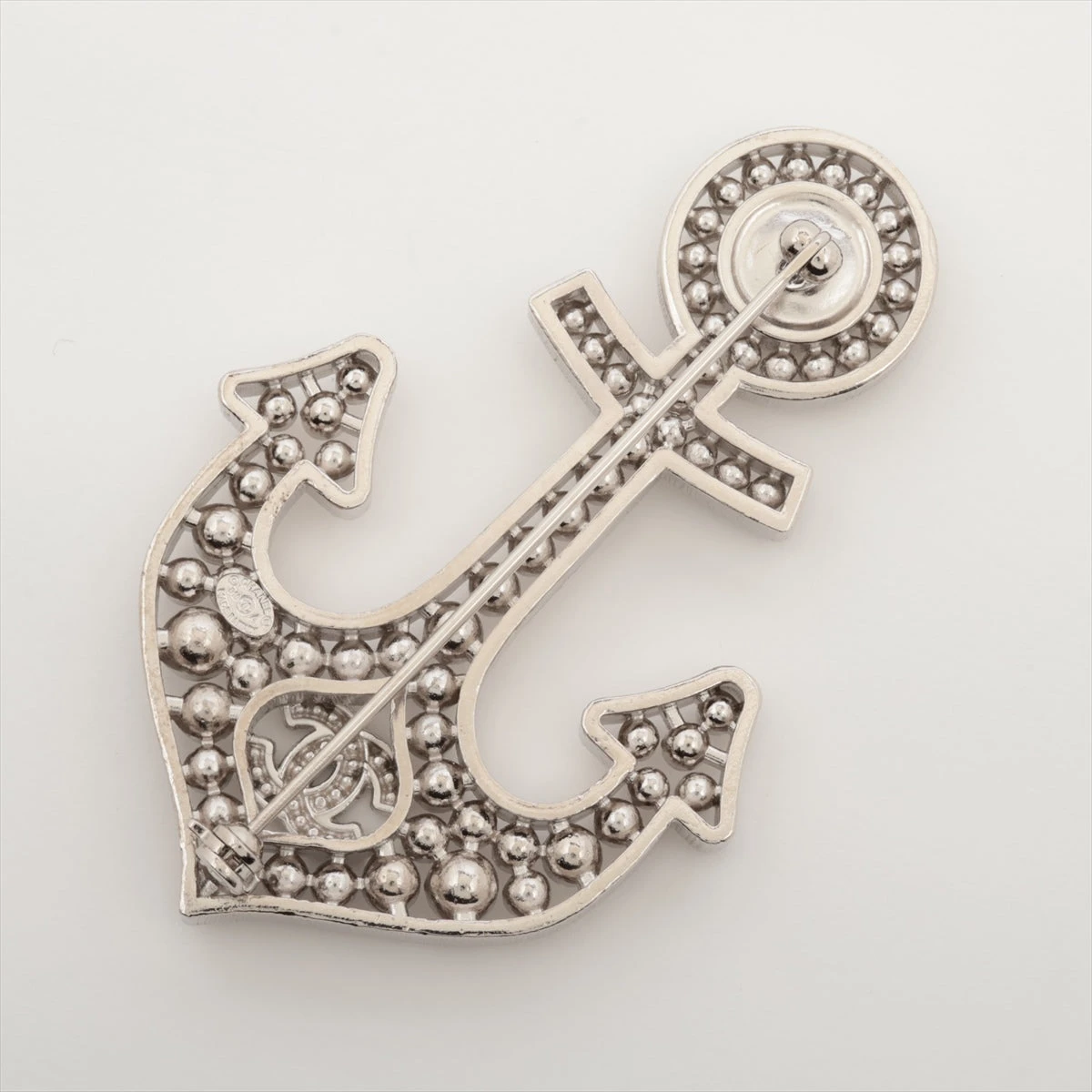 シャネル ココマーク C24A ブローチ GP×ラインストーン×フェイクパール シャネル ココマーク C24A ブローチ GP×ラインストーン×フェイクパール