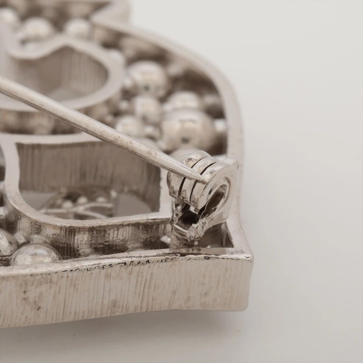 シャネル ココマーク B18A ブローチ GP×ラインストーン×フェイク