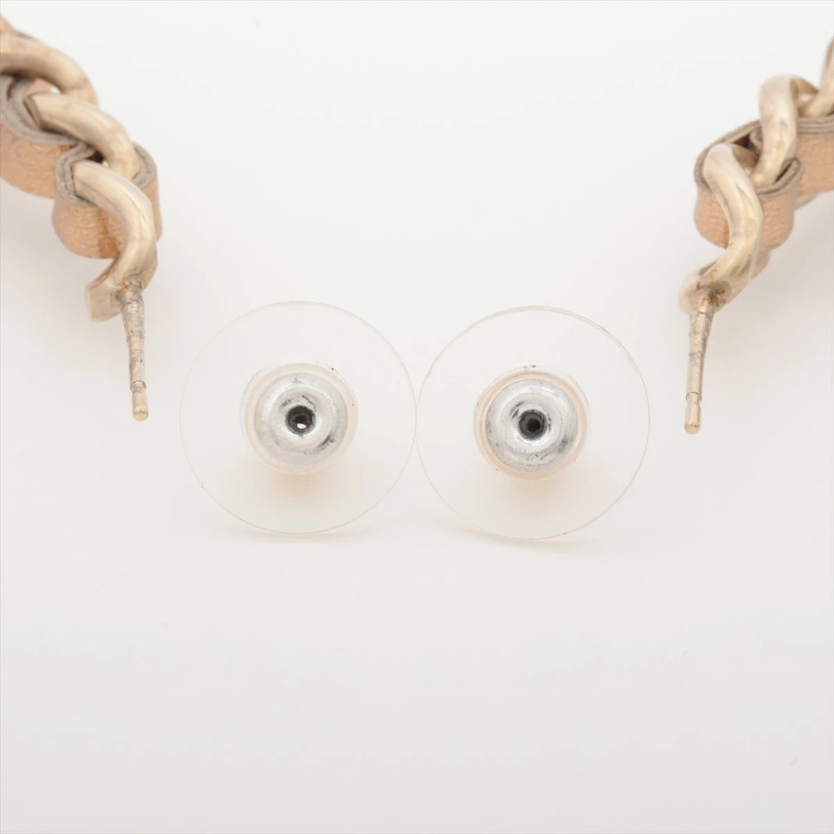 シャネル ココマーク ターンロック B15C ピアス(両耳用) GP×革