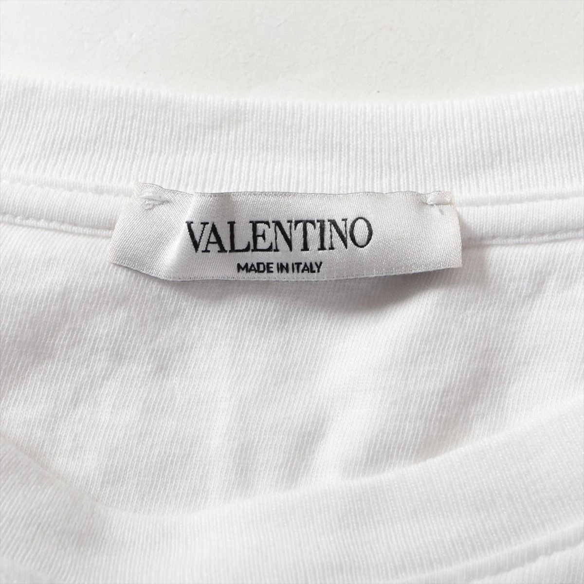 ヴァレンティノ Vロゴ コットン Tシャツ M メンズ ホワイト A2969207 