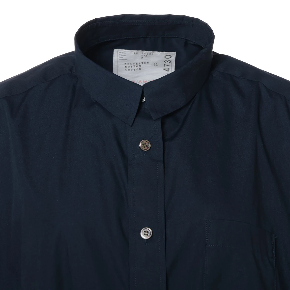 サカイ 19SS コットン×ポリエステル ワンピース 2 レディース ネイビー 