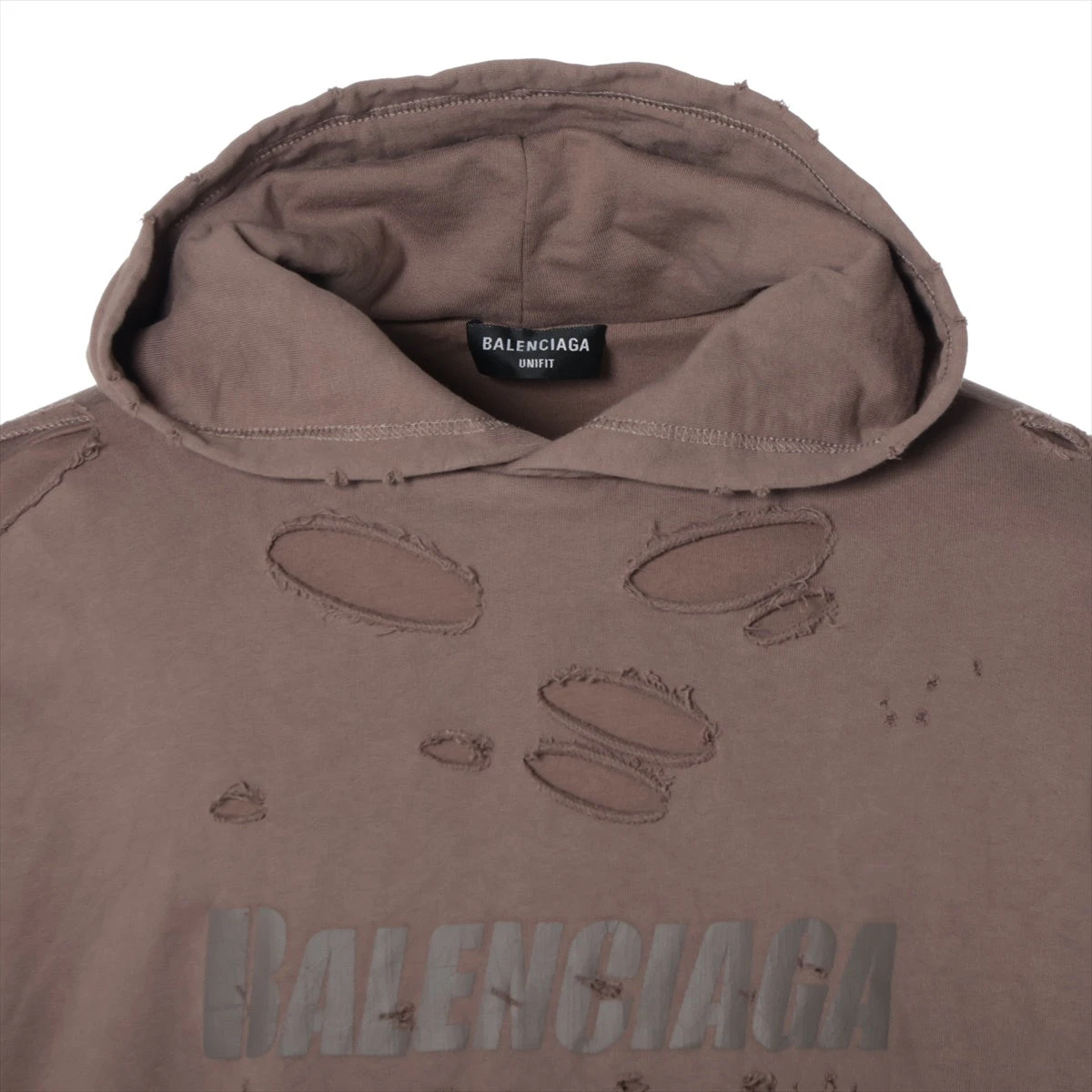 バレンシアガ 21年 コットン パーカー XS ユニセックス ブラウン