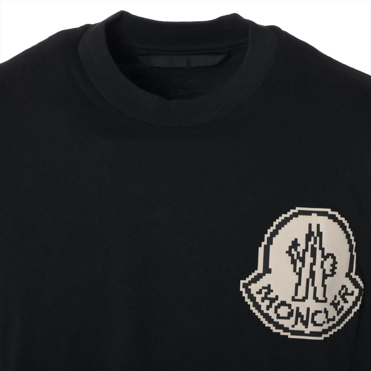 モンクレール 23年 コットン Tシャツ S メンズ ブラック